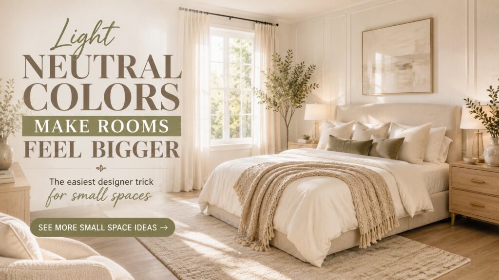 Light Neutral Colors For A Bigger-Looking Room